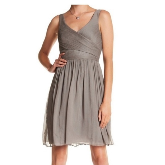 J. Crew Heidi 100% Silk dress gray size 4 NWT Fairy Romantic Bridesmaid wedding - Picture 1 of 8